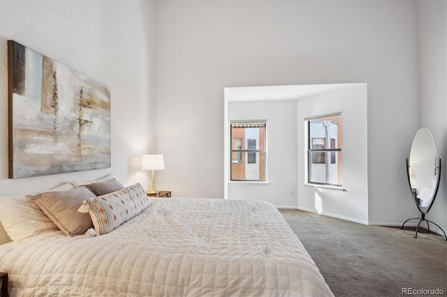 bedroom with carpet floors