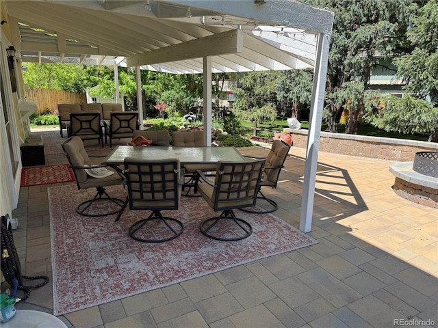 8535 E Otero Cir, Centennial, CO 80112 - view of patio / terrace with outdoor dining space and a gazebo