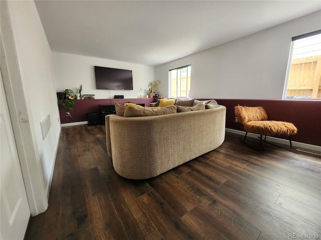 21924 E Lake Ave, Aurora, CO 80015 - living area featuring dark wood-type flooring