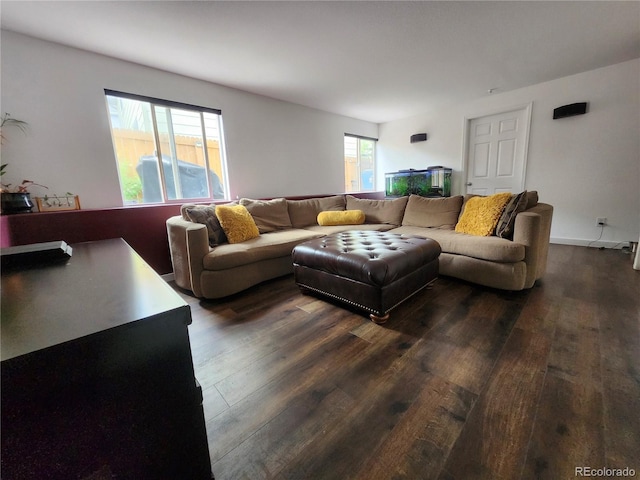 21924 E Lake Ave, Aurora, CO 80015 - living area featuring dark wood-type flooring