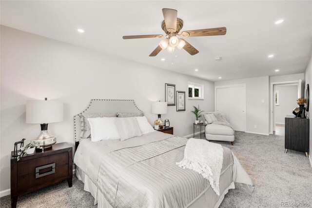 5947 W 65th Ave, Arvada, CO 80003 - carpeted bedroom featuring recessed lighting and a ceiling fan