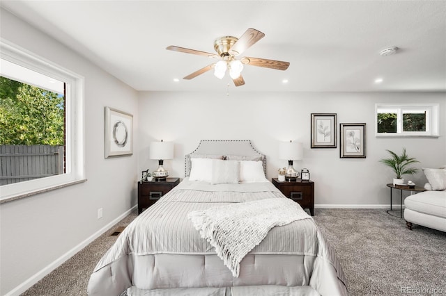 5947 W 65th Ave, Arvada, CO 80003 - bedroom with carpet floors, recessed lighting, and ceiling fan
