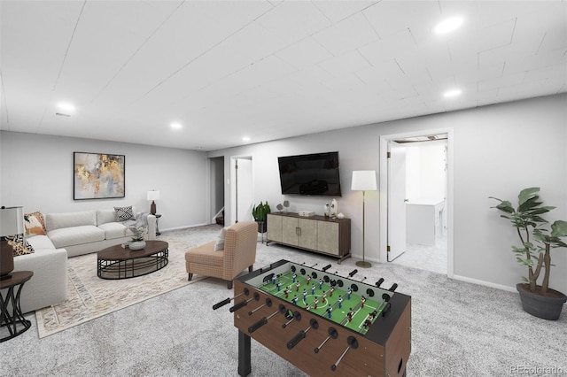 5947 W 65th Ave, Arvada, CO 80003 - carpeted living area with recessed lighting and baseboards