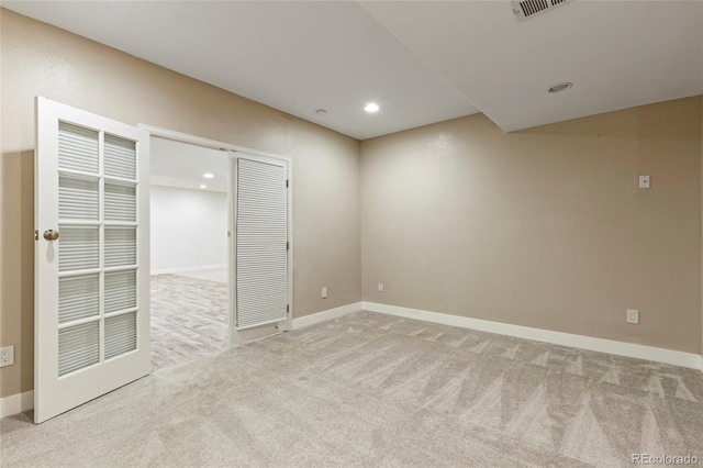 4545 Oxbow Dr, Brighton, CO 80601 - unfurnished room with light colored carpet, baseboards, and recessed lighting