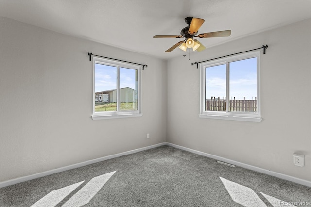 8979 Lariat Loop, Elizabeth, CO 80107 - spare room with ceiling fan and carpet
