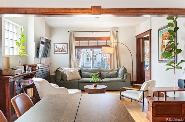 interior space with a healthy amount of sunlight and light hardwood / wood-style floors