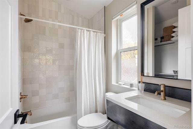 619 S High St, Denver, CO 80209 - bathroom with shower / bathtub combination with curtain, toilet, and vanity