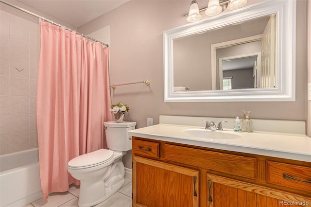 8588 S Woody Way, Highlands Ranch, CO 80126 - full bathroom featuring vanity, tile patterned flooring, and shower / bath combo