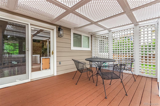8588 S Woody Way, Highlands Ranch, CO 80126 - wooden deck with outdoor dining area