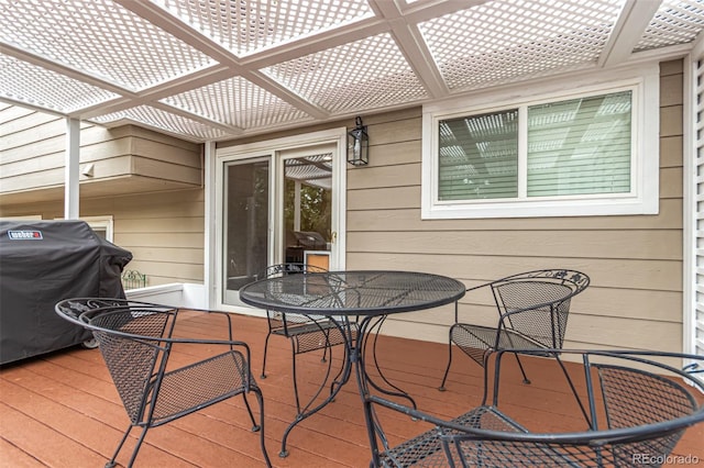 8588 S Woody Way, Highlands Ranch, CO 80126 - deck with area for grilling and outdoor dining area