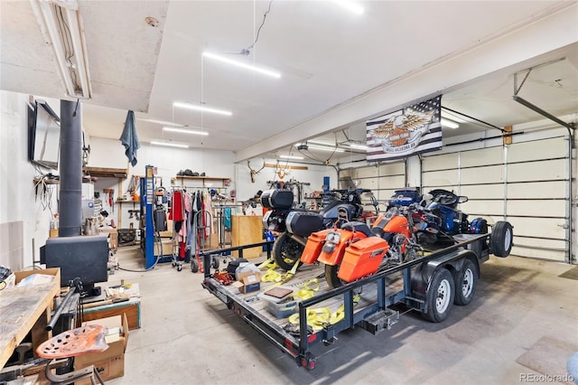 9061 N Rex Ln, Conifer, CO 80433 - garage with a workshop area