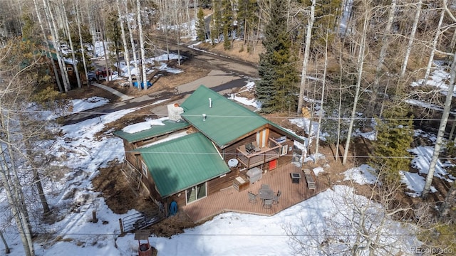 9061 N Rex Ln, Conifer, CO 80433 - view of snowy aerial view