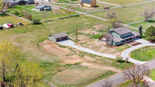aerial view of sparsely populated area