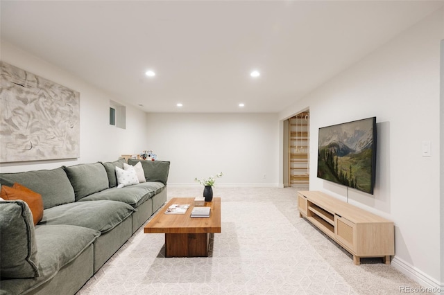 2263 Yellowstone St, Golden, CO 80401 - living area featuring recessed lighting and light carpet