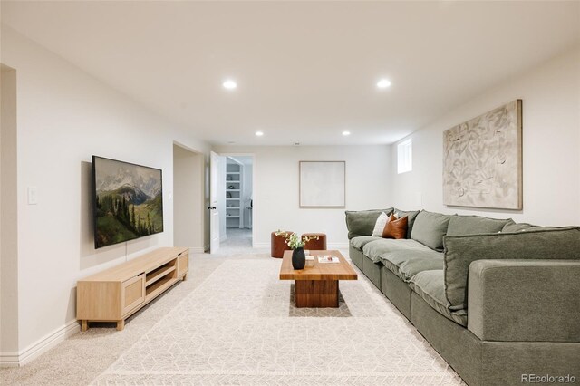 2263 Yellowstone St, Golden, CO 80401 - living room with recessed lighting and light colored carpet