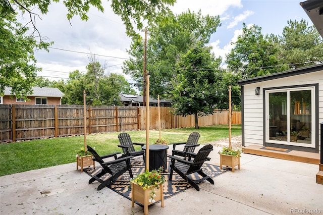 2263 Yellowstone St, Golden, CO 80401 - view of patio featuring an outdoor fire pit