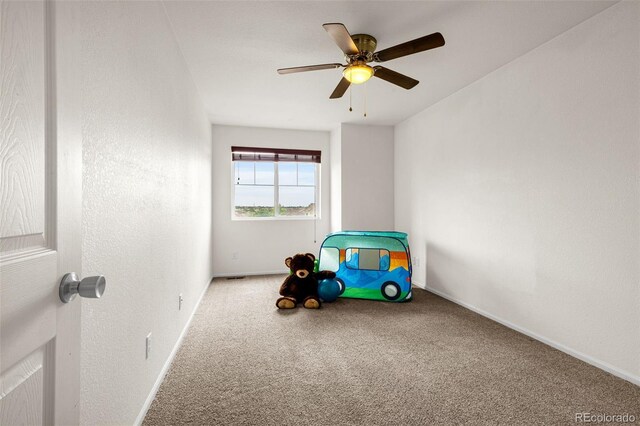 20109 Randolph Pl, Denver, CO 80249 - rec room with carpet and ceiling fan