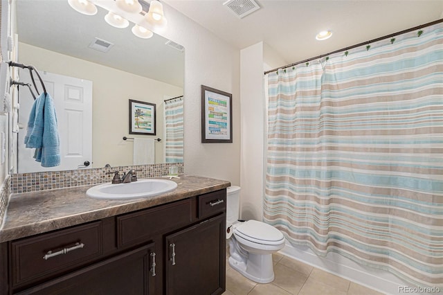 2349 Hickory Pl, Erie, CO 80516 - full bathroom with tile patterned floors, vanity, toilet, and visible vents