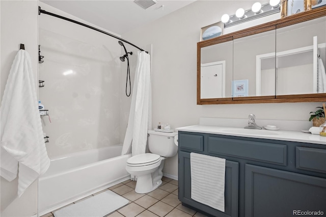 8773 W Cornell Ave Unit 10, Lakewood, CO 80227 - full bathroom with tile patterned flooring, toilet, shower / tub combo, and vanity