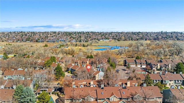 8773 W Cornell Ave Unit 10, Lakewood, CO 80227 - aerial overview of property's location featuring nearby suburban area and a nearby body of water