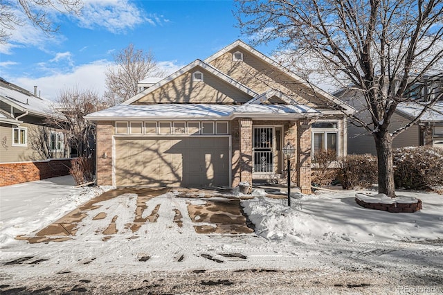 front of property featuring a garage