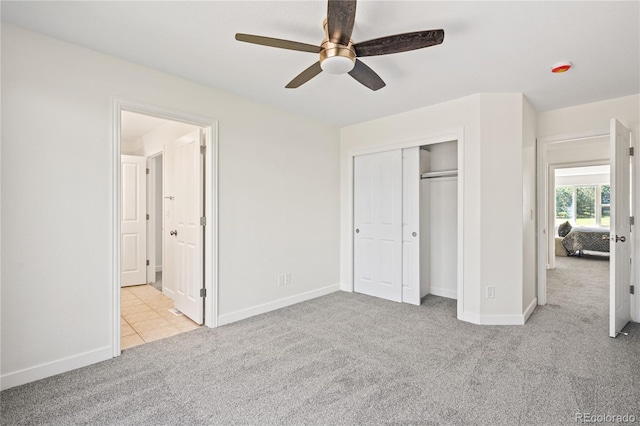 1511 Peninsula Cir, Castle Rock, CO 80104 - unfurnished bedroom with carpet flooring, a closet, ceiling fan, and ensuite bathroom