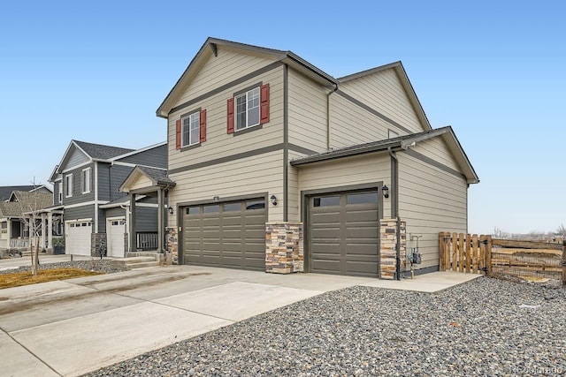 view of front facade featuring a garage