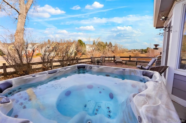 view of pool featuring a residential view