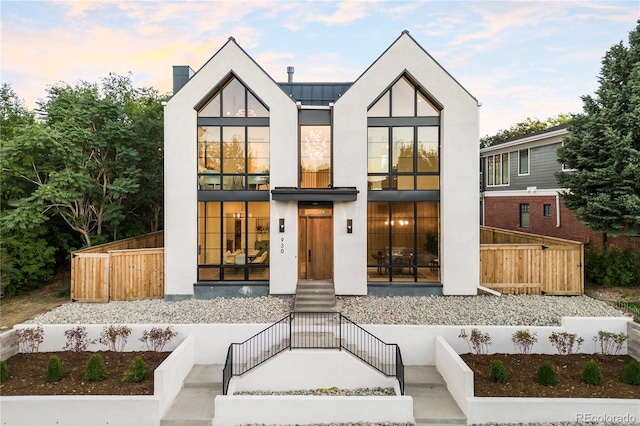 view of front of property with french doors