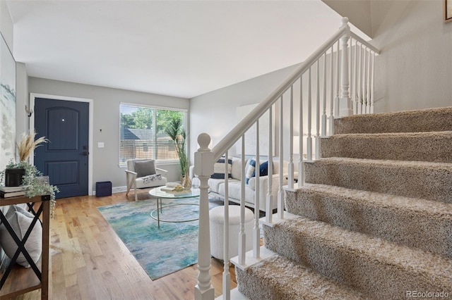 2854 N Lowell Blvd, Denver, CO 80211 - staircase with wood finished floors and baseboards