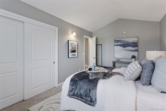 2854 N Lowell Blvd, Denver, CO 80211 - bedroom with vaulted ceiling and carpet