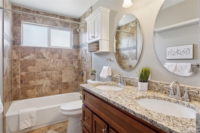 2854 N Lowell Blvd, Denver, CO 80211 - full bath with shower / washtub combination and double vanity