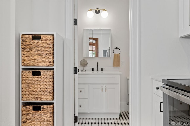 bathroom featuring vanity