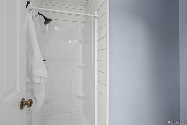 bathroom featuring walk in shower