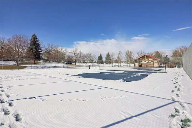 view of snowy yard