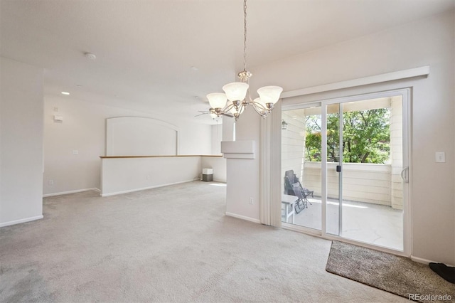 14197 W 84th Cir Unit C, Arvada, CO 80005 - spare room featuring carpet and a chandelier