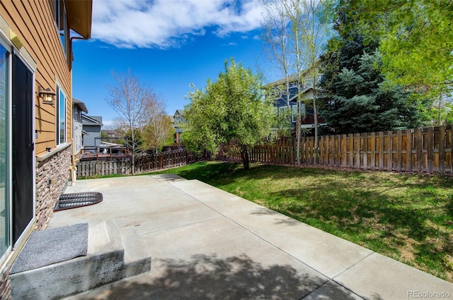 view of patio / terrace featuring a fenced backyard