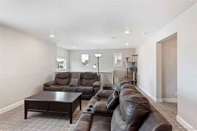 4504 N Picadilly Ct, Aurora, CO 80019 - carpeted living room with recessed lighting