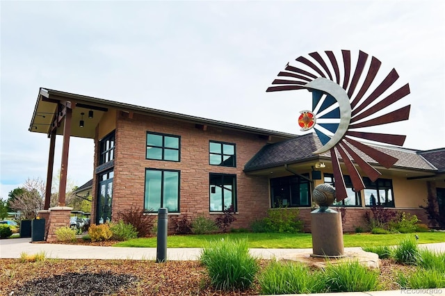 view of front of house featuring stone siding