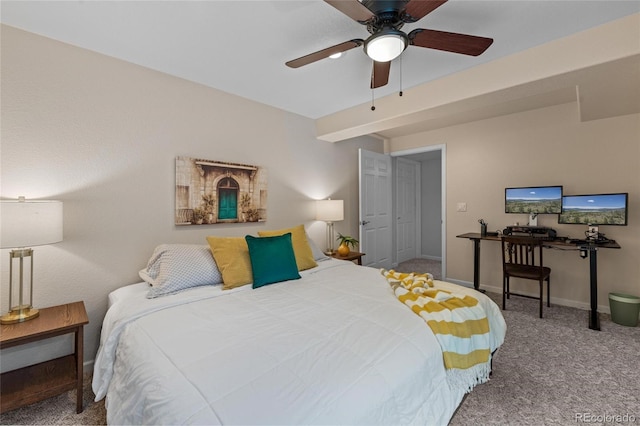 16862 W 65th Cir, Arvada, CO 80007 - bedroom with carpet and a ceiling fan