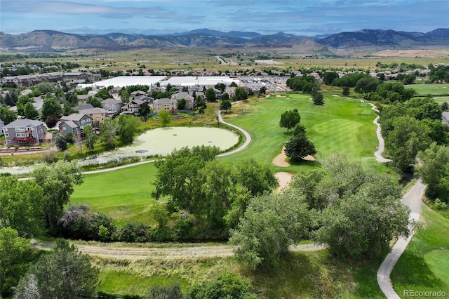 16862 W 65th Cir, Arvada, CO 80007 - aerial perspective of suburban area with a mountain backdrop and a golf course