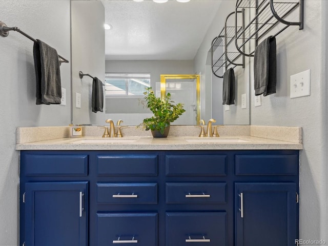20789 E Princeton Pl, Aurora, CO 80013 - bathroom featuring double vanity and a shower stall