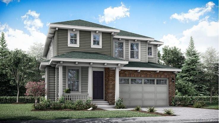12686 W Frost Ave, Littleton, CO 80127 - view of front of home featuring a shingled roof, a garage, and driveway
