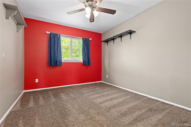 2043 Fendlebrush St, Highlands Ranch, CO 80129 - empty room with ceiling fan, carpet flooring, and baseboards