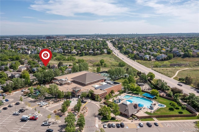 2043 Fendlebrush St, Highlands Ranch, CO 80129 - drone / aerial view of a pool area