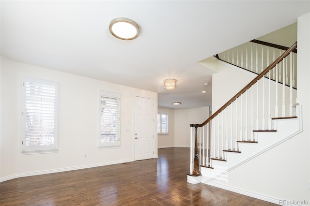 entryway featuring dark hardwood / wood-style floors