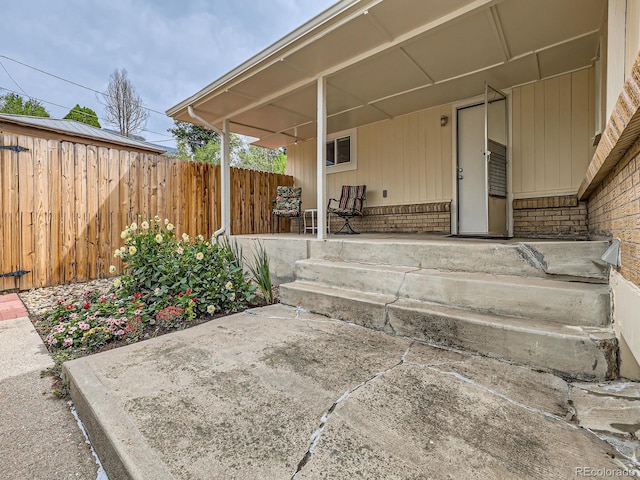 view of patio with covered porch