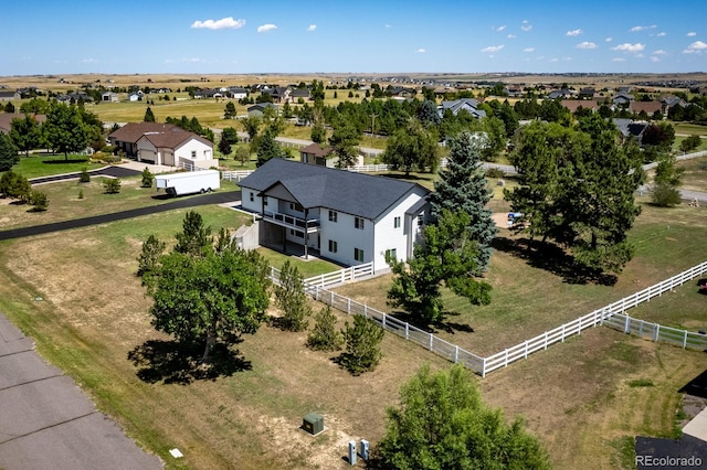 bird's eye view featuring a rural view