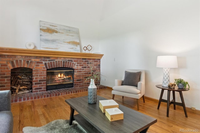 5625 W 109th Cir, Westminster, CO 80020 - living room with wood finished floors and a fireplace
