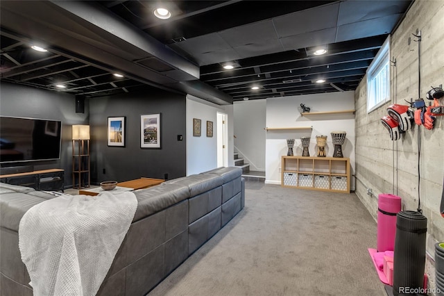 4891 Depew St, Denver, CO 80212 - carpeted living area with stairs